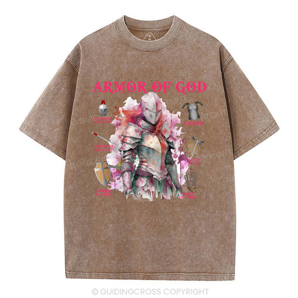 Armor Of God Warrior Christian Washed T-Shirt