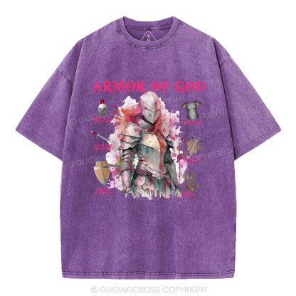 Armor Of God Warrior Christian Washed T-Shirt