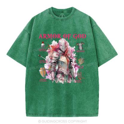 Armor Of God Warrior Christian Washed T-Shirt