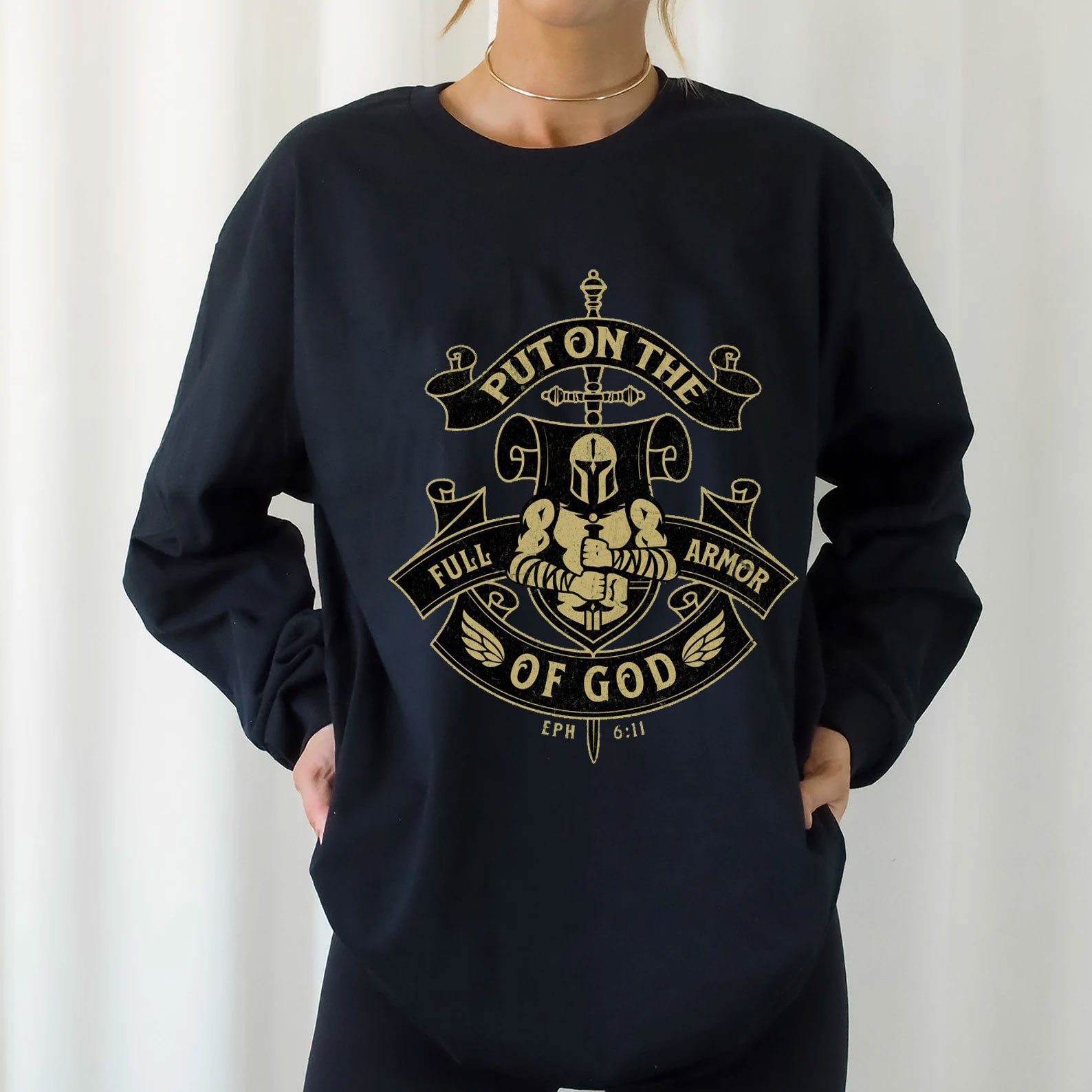 Put On The Full Of Armor Of God Christian Long Sleeve T-Shirt