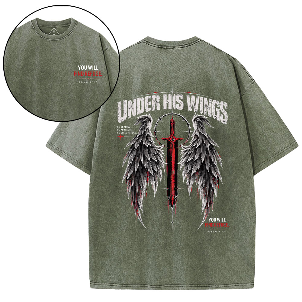 You Will Find Refuge Christian Washed T-Shirt