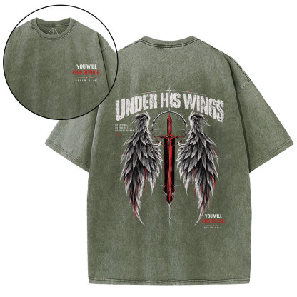 You Will Find Refuge Christian Washed T-Shirt