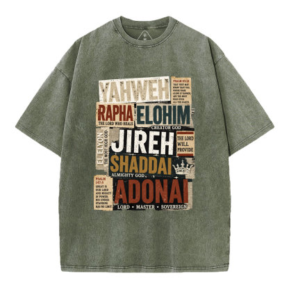 YAHWEH Christian Washed T-Shirt