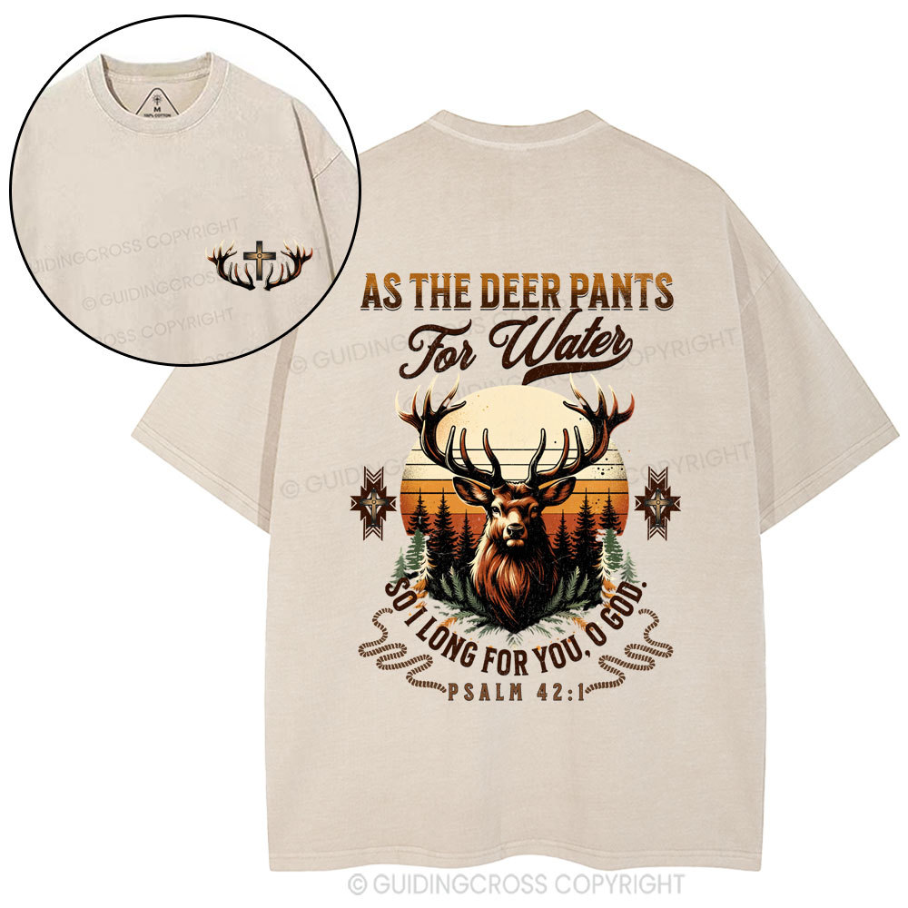 As The Deep Pants For Water Christian Washed T-Shirt