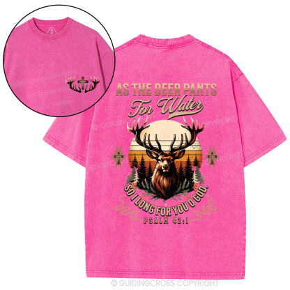 As The Deep Pants For Water Christian Washed T-Shirt