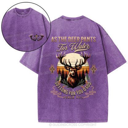 As The Deep Pants For Water Christian Washed T-Shirt