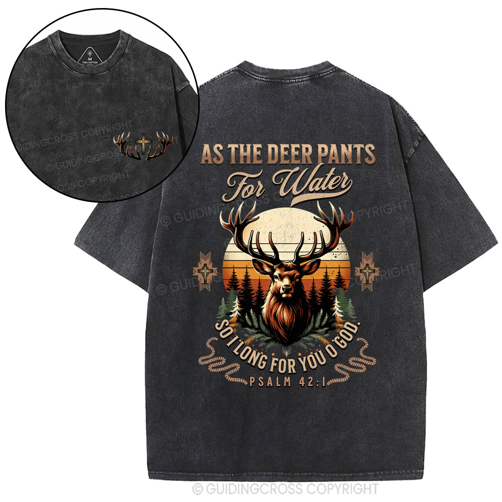 As The Deep Pants For Water Christian Washed T-Shirt