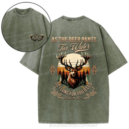 As The Deep Pants For Water Christian Washed T-Shirt