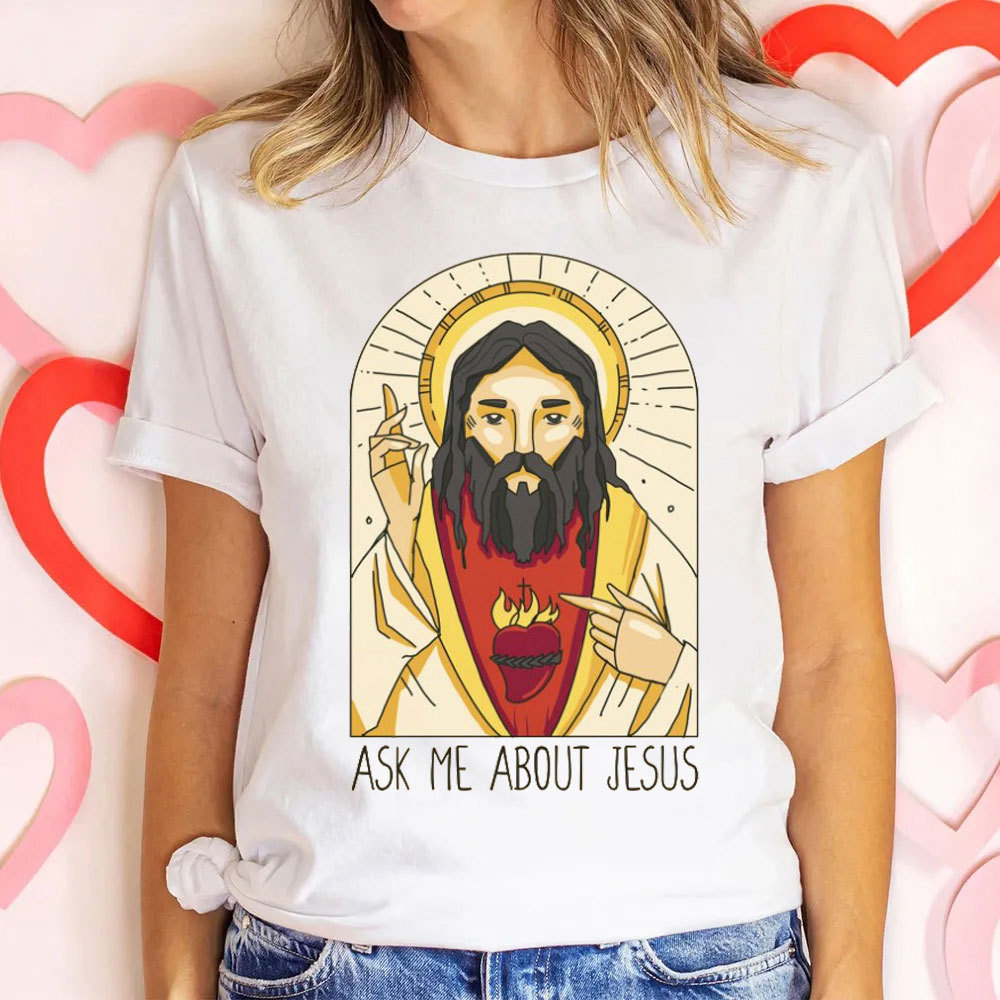 Ask Me About Jesus Christian T-Shirt