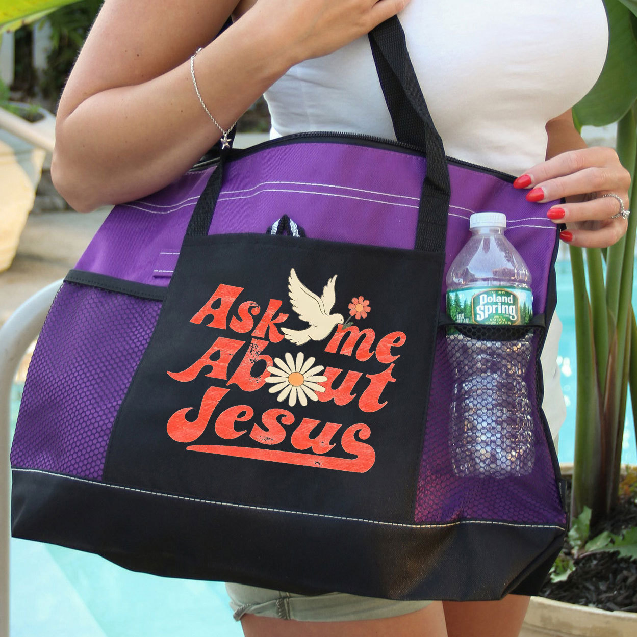 Ask Me About Jesus Christian Washed T-Shirt