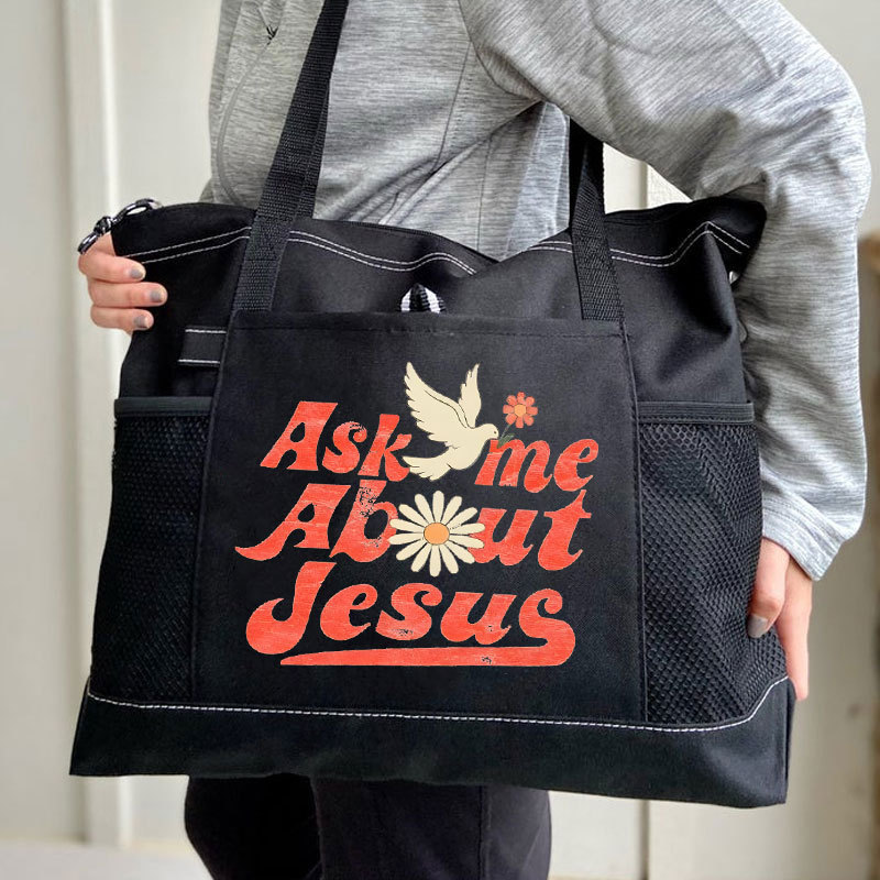 Ask Me About Jesus Christian Washed T-Shirt