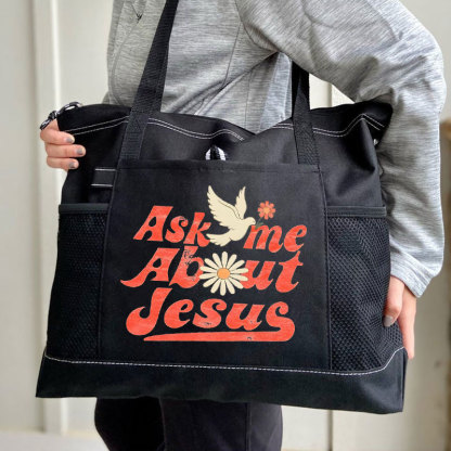 Ask Me About Jesus Christian Washed T-Shirt