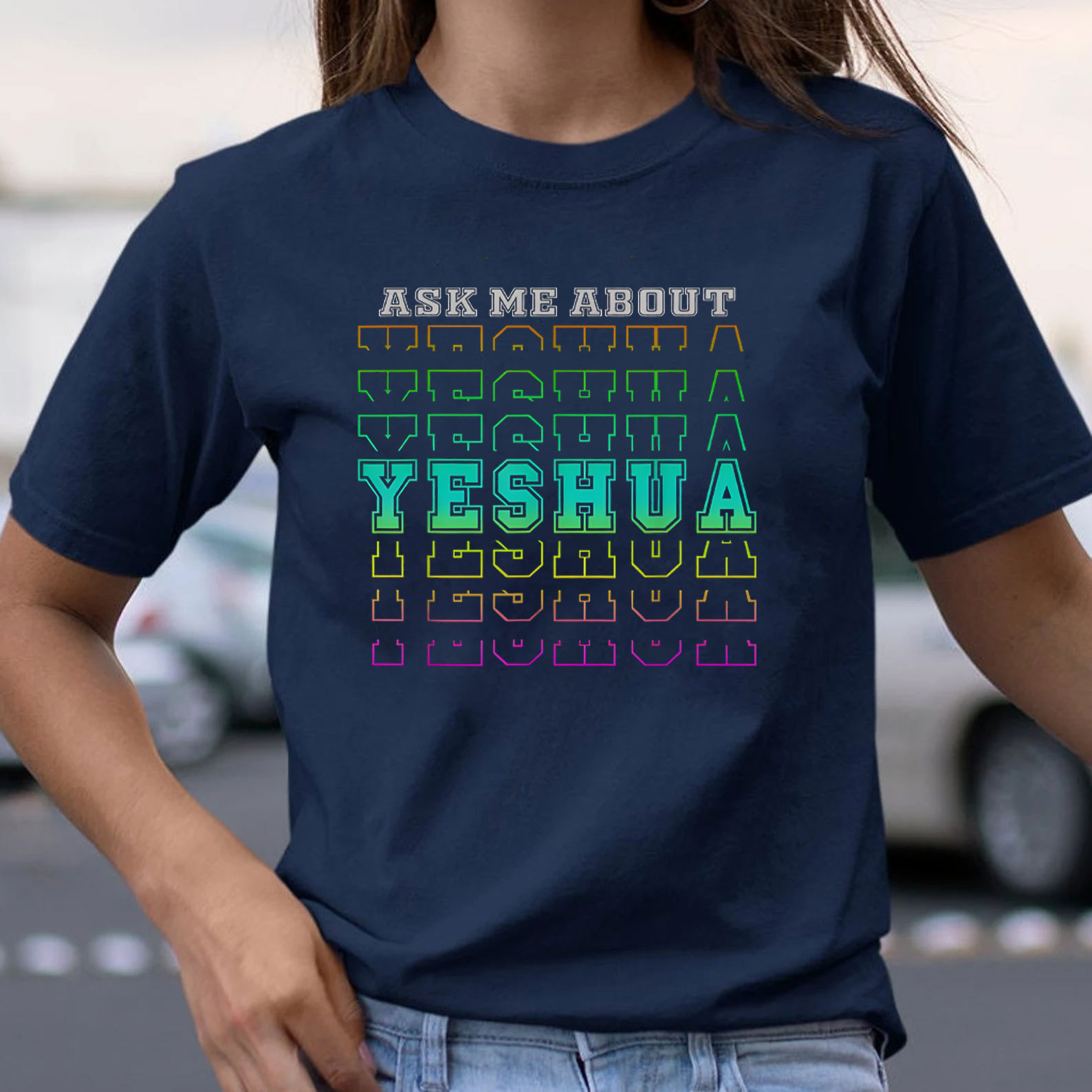 Ask Me About Yeshua Christian T-Shirt