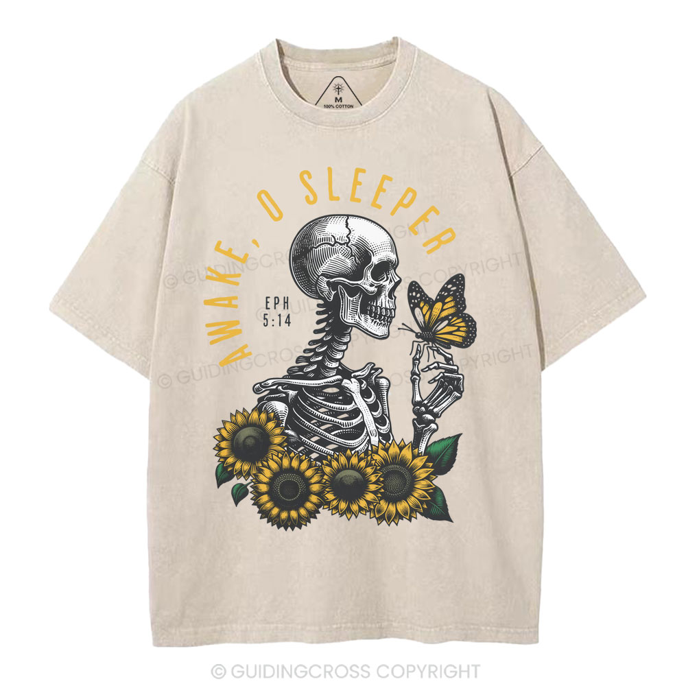 Awake O Sleeper Christian Washed T-Shirt