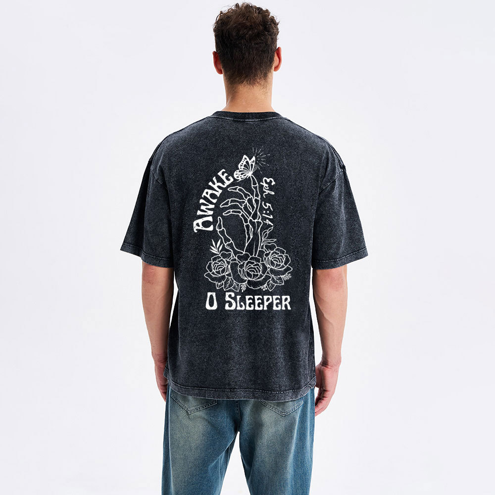 Awake O Sleeper Christian Washed T-Shirt