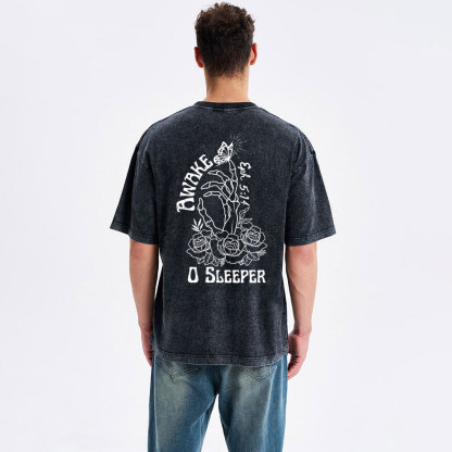 Awake O Sleeper Christian Washed T-Shirt