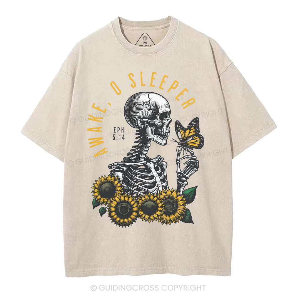 Awake O Sleeper Christian Washed T-Shirt