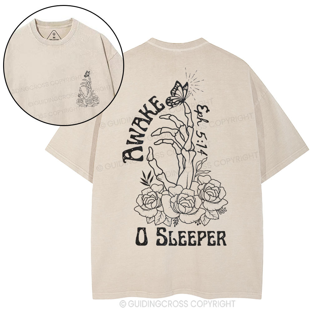 Awake O Sleeper Christian Washed T-Shirt