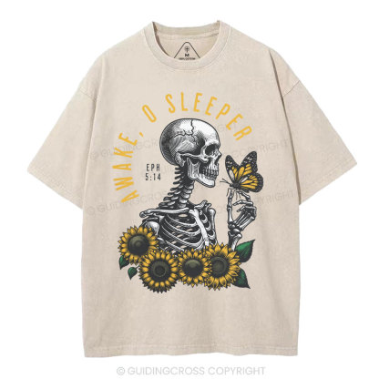 Awake O Sleeper Christian Washed T-Shirt