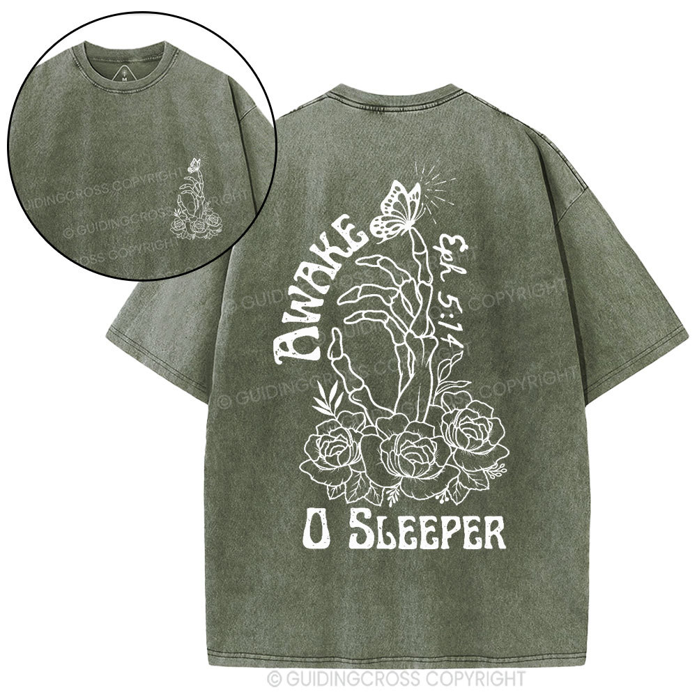 Awake O Sleeper Christian Washed T-Shirt