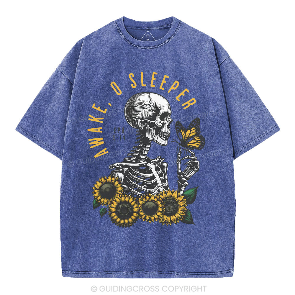 Awake O Sleeper Christian Washed T-Shirt