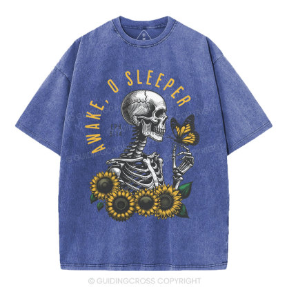 Awake O Sleeper Christian Washed T-Shirt