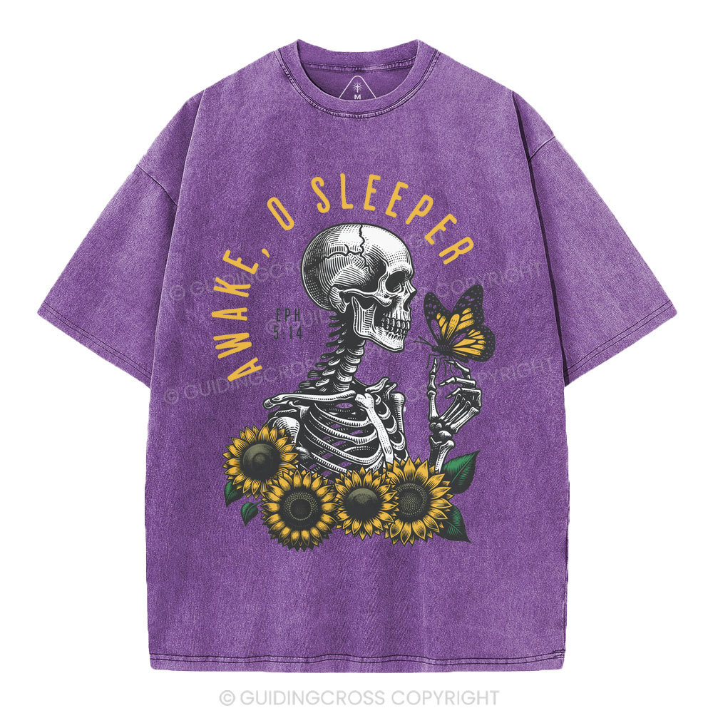 Awake O Sleeper Christian Washed T-Shirt