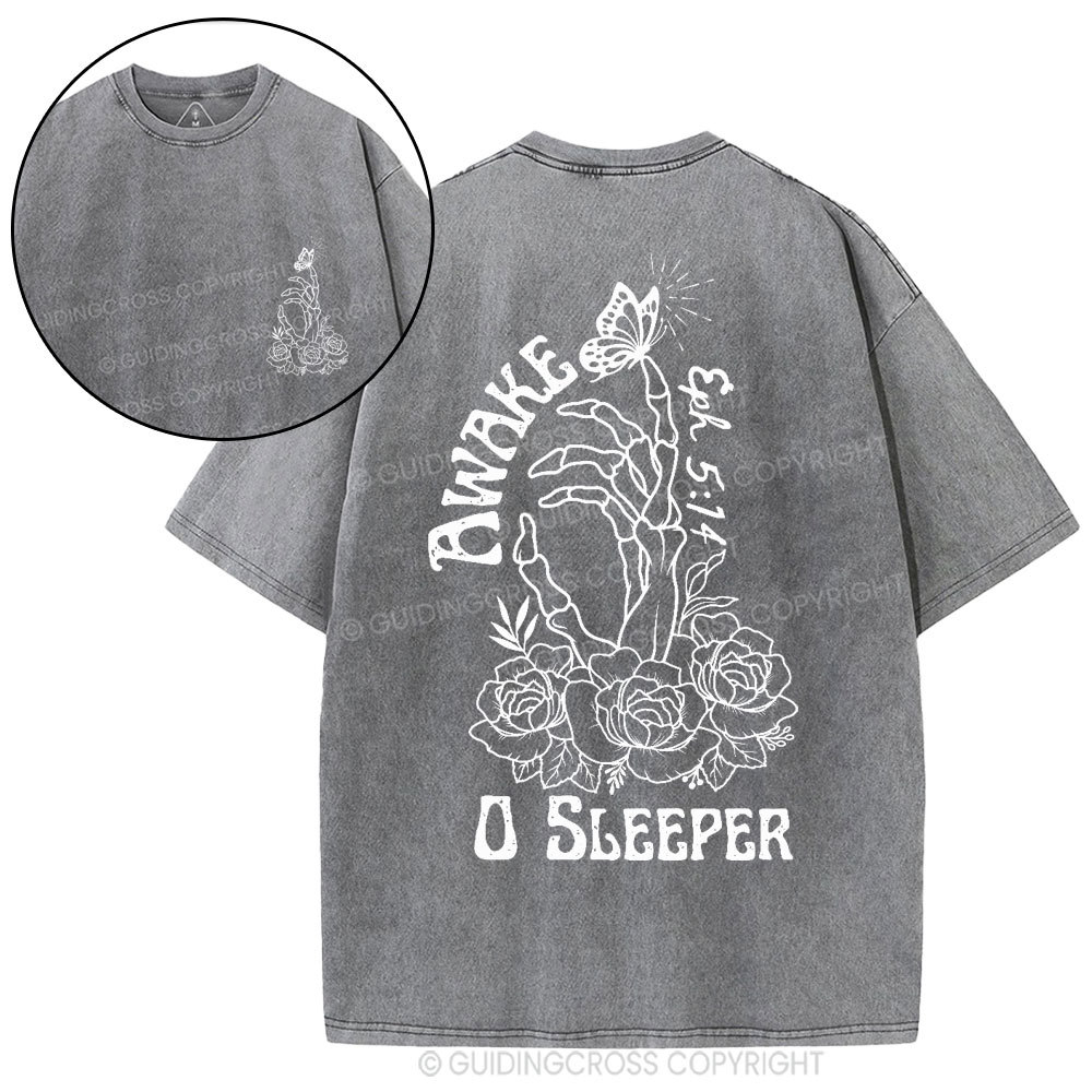 Awake O Sleeper Christian Washed T-Shirt