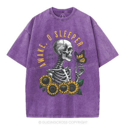 Awake O Sleeper Christian Washed T-Shirt