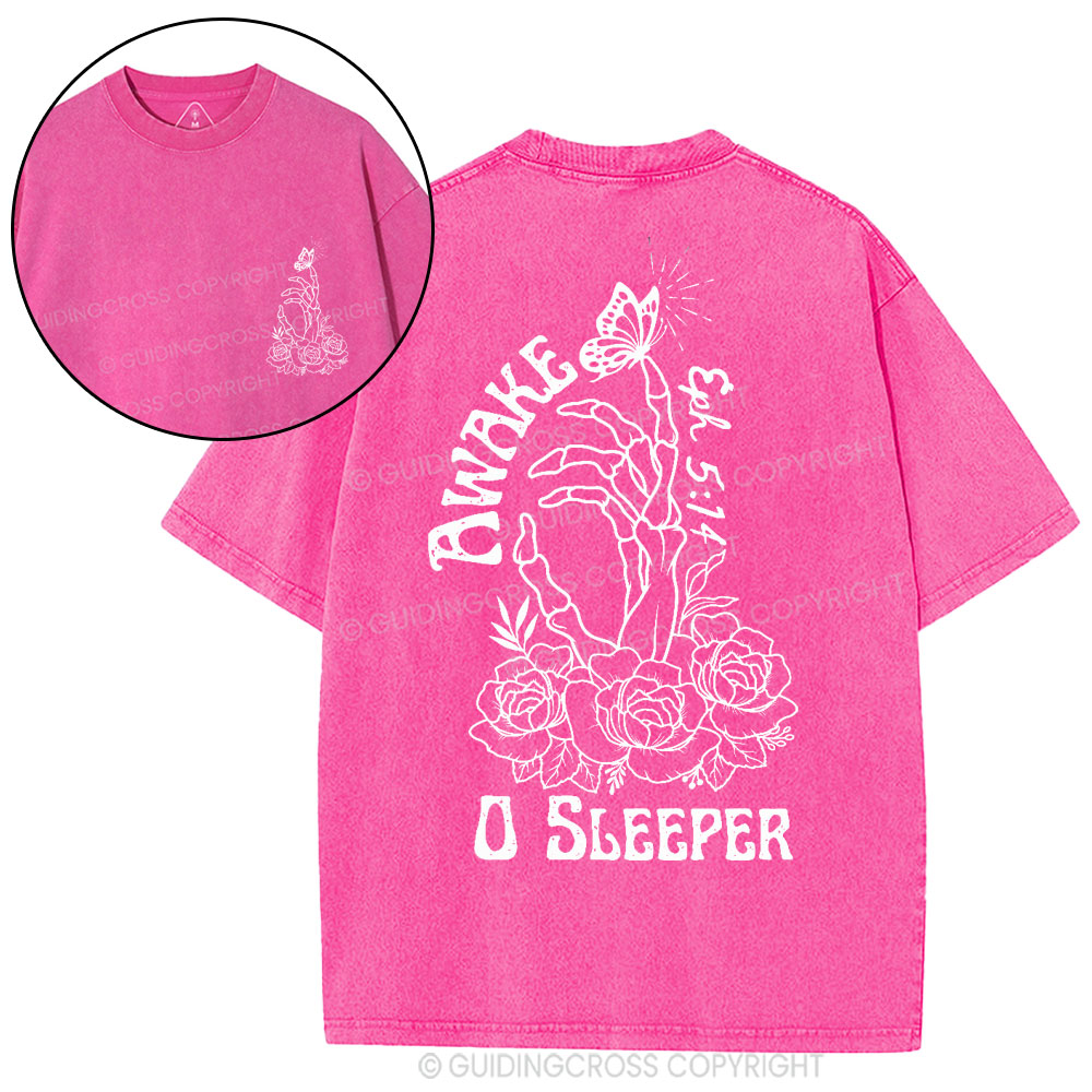 Awake O Sleeper Christian Washed T-Shirt