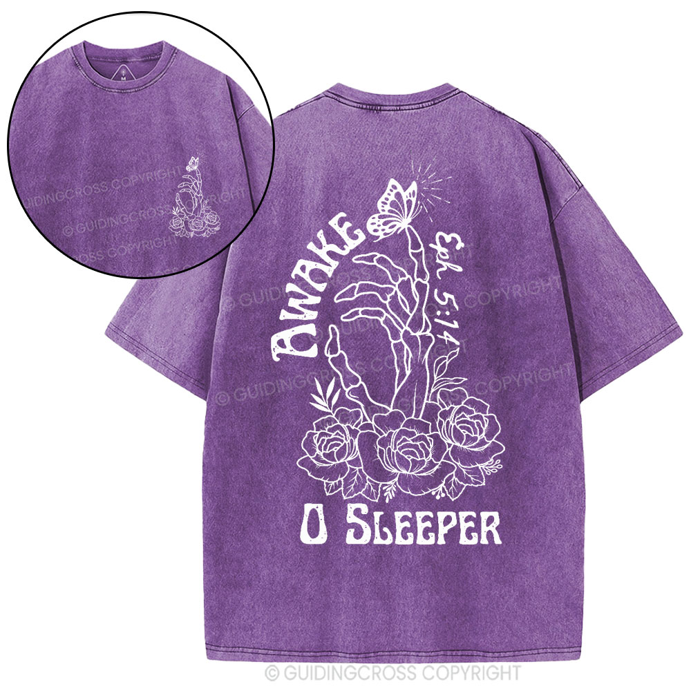 Awake O Sleeper Christian Washed T-Shirt