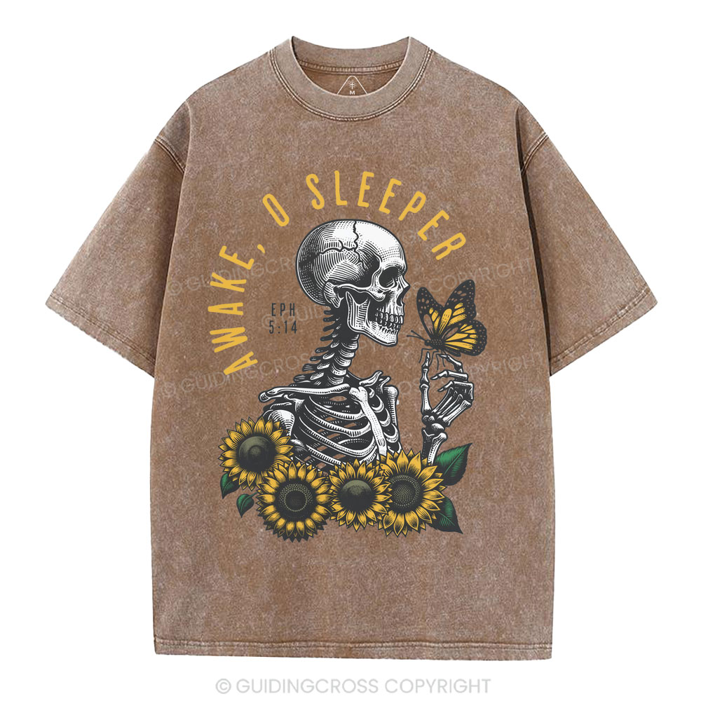 Awake O Sleeper Christian Washed T-Shirt