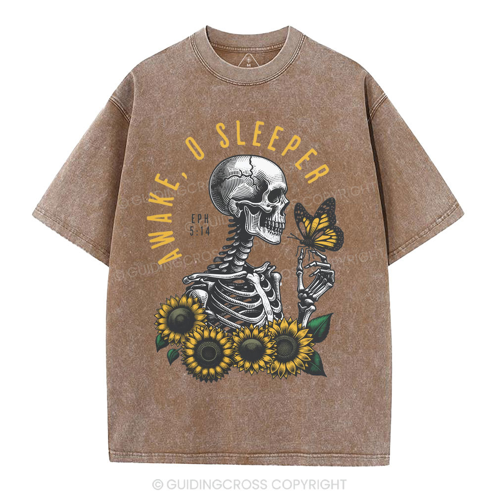 Awake O Sleeper Christian Washed T-Shirt