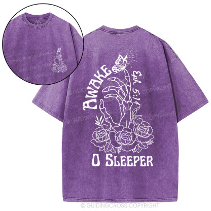 Awake O Sleeper Christian Washed T-Shirt