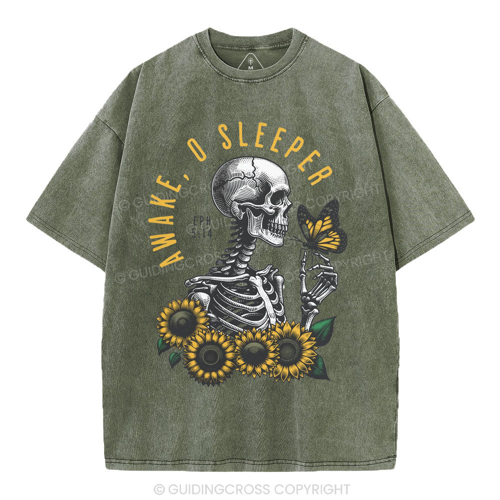 Awake O Sleeper Christian Washed T-Shirt