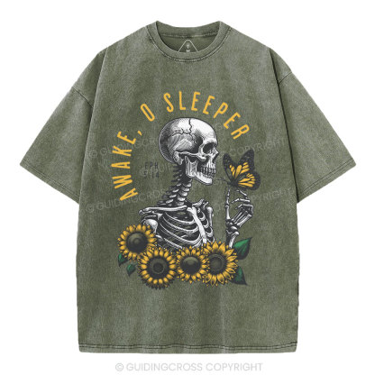 Awake O Sleeper Christian Washed T-Shirt