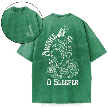 Awake O Sleeper Christian Washed T-Shirt