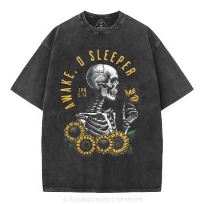 Awake O Sleeper Christian Washed T-Shirt