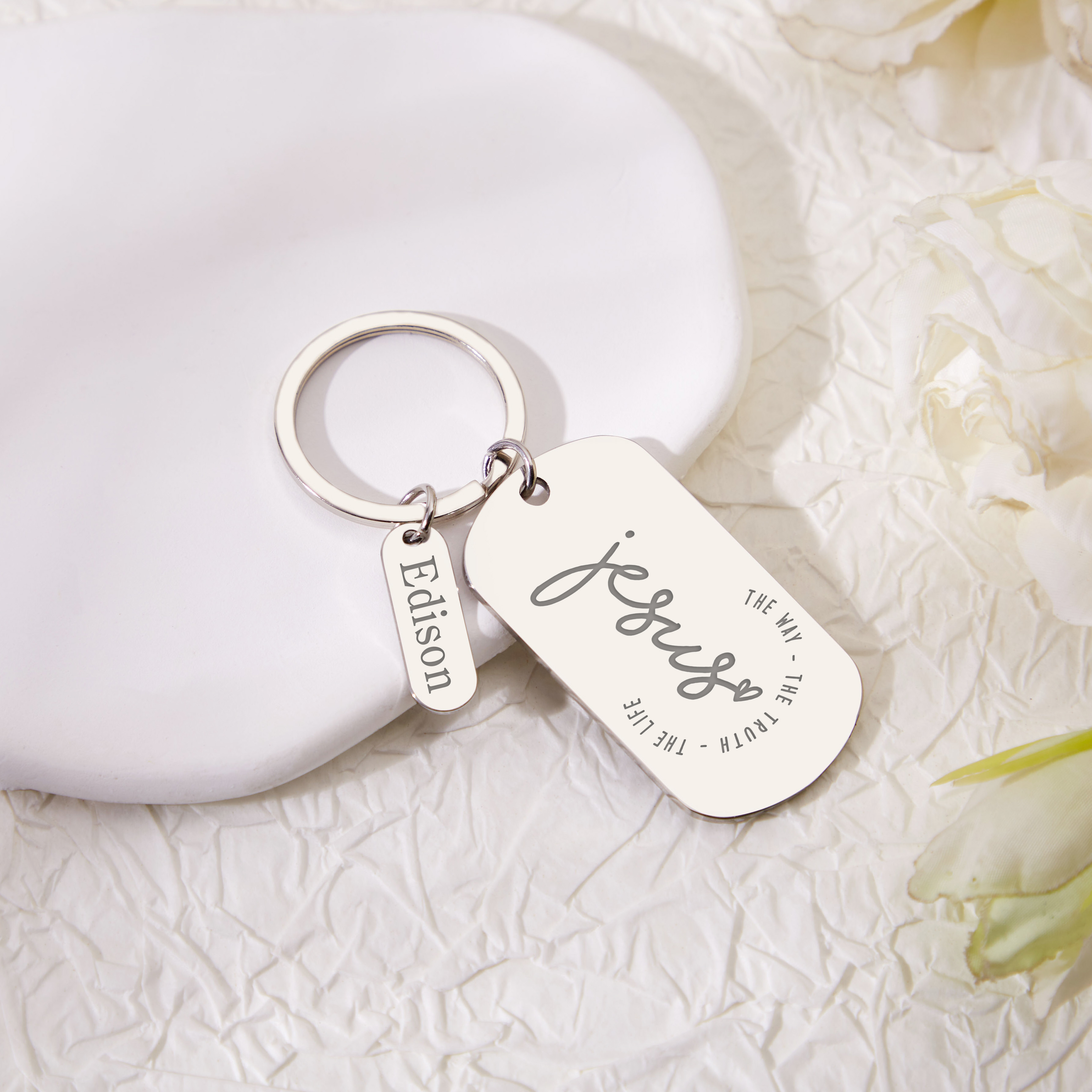 Personalized Bible Verse Keychain