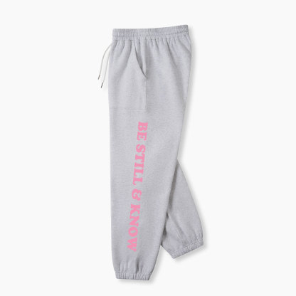 Be Still Know Christian Fleece Sweatpants