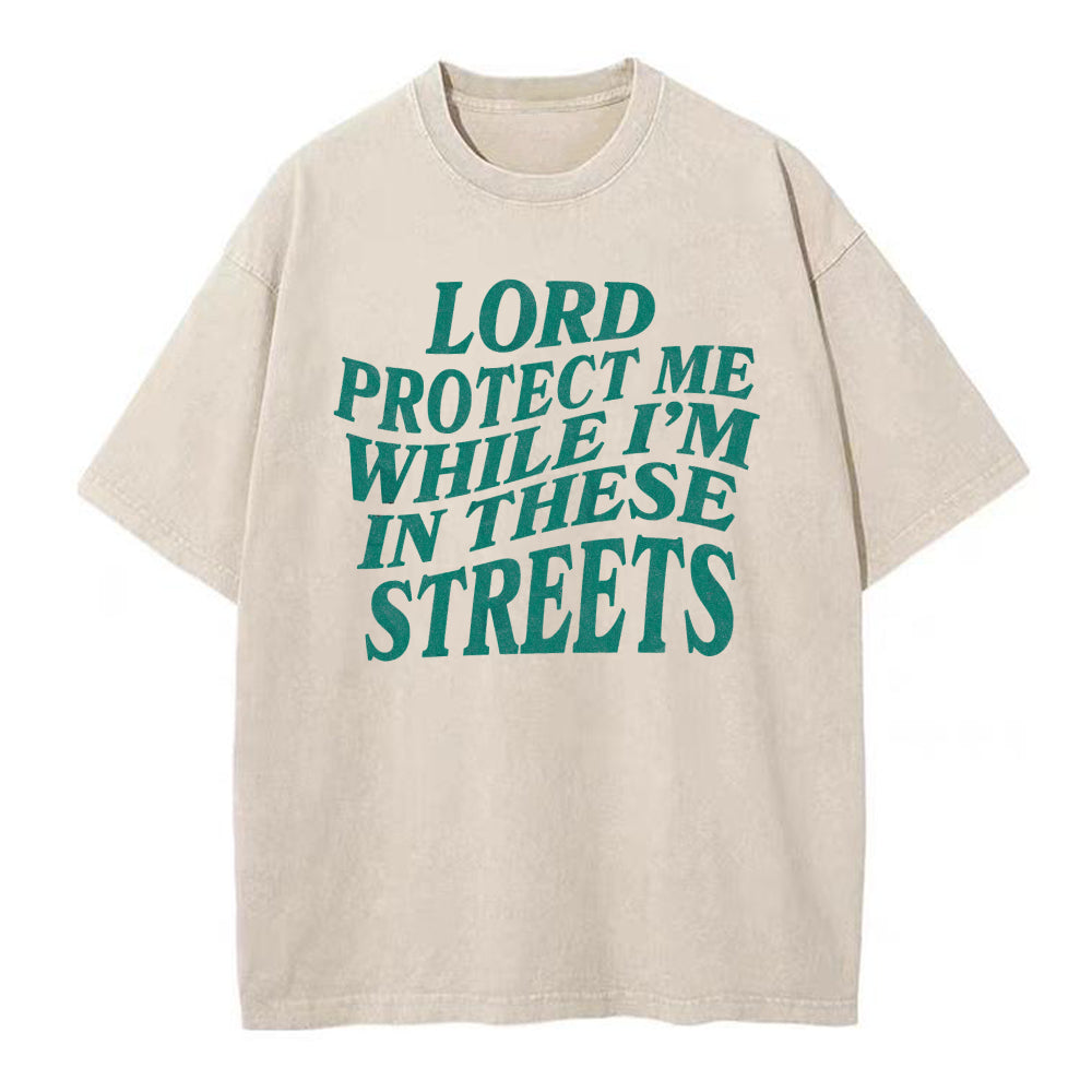 Lord Protect Me Christian Washed T-Shirt
