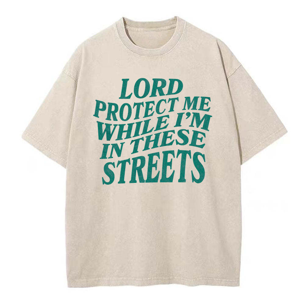 Lord Protect Me Christian Washed T-Shirt