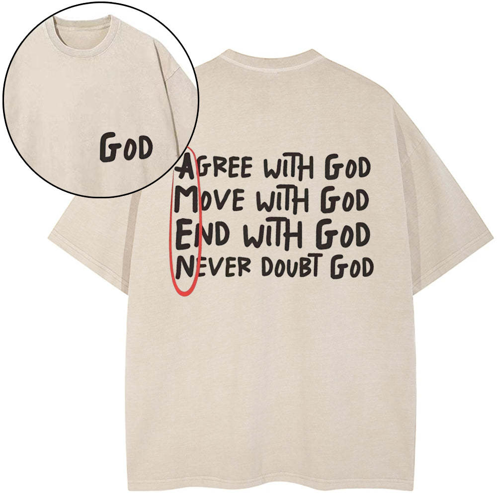 Amen Agree With God Christian Washed T-Shirt