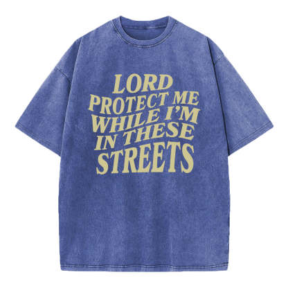 Lord Protect Me Christian Washed T-Shirt