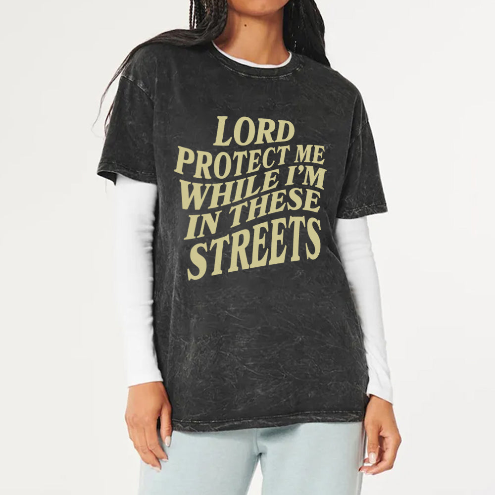 Lord Protect Me Christian Washed T-Shirt