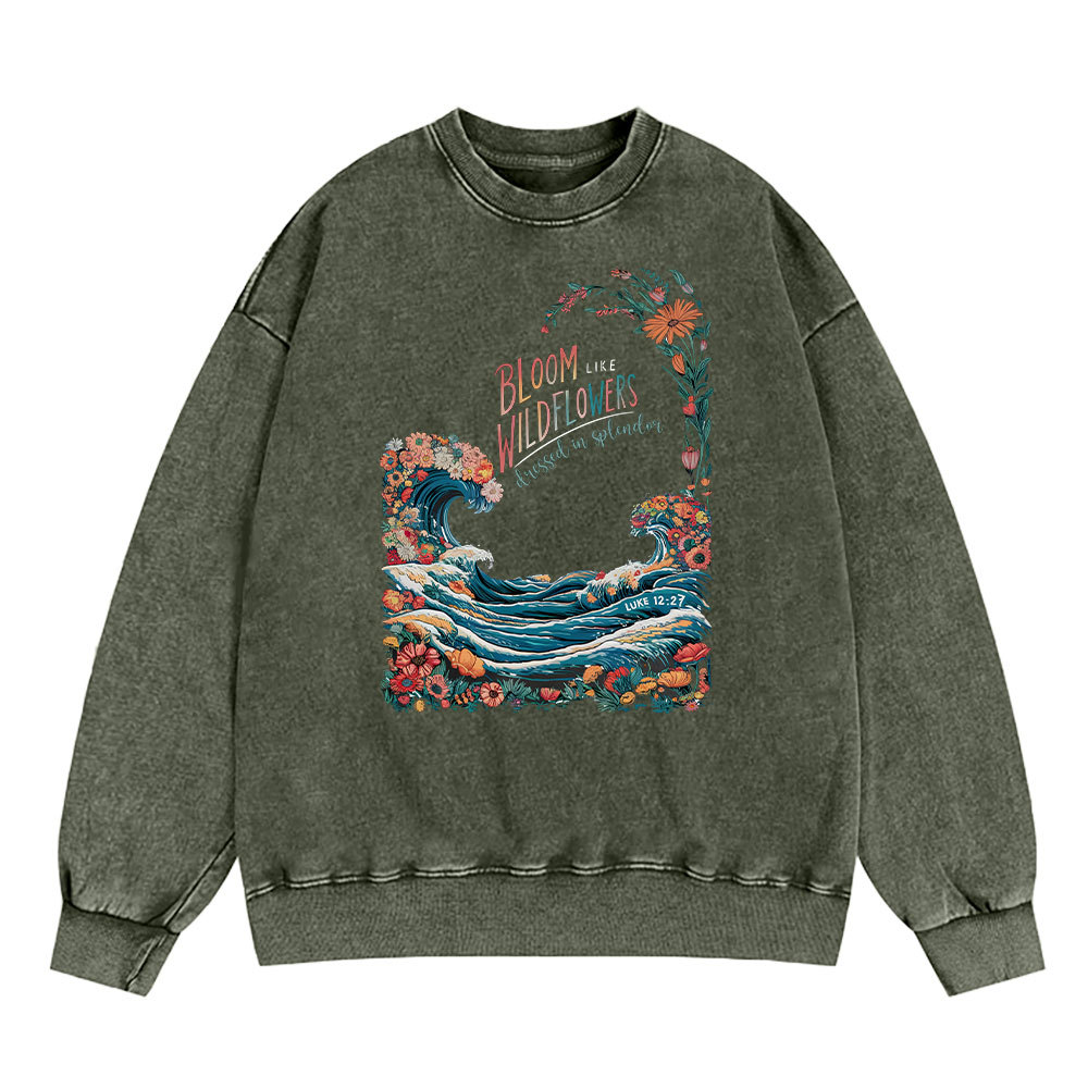 BLoom Wildflowers Chrsitian Washed Sweatshirt