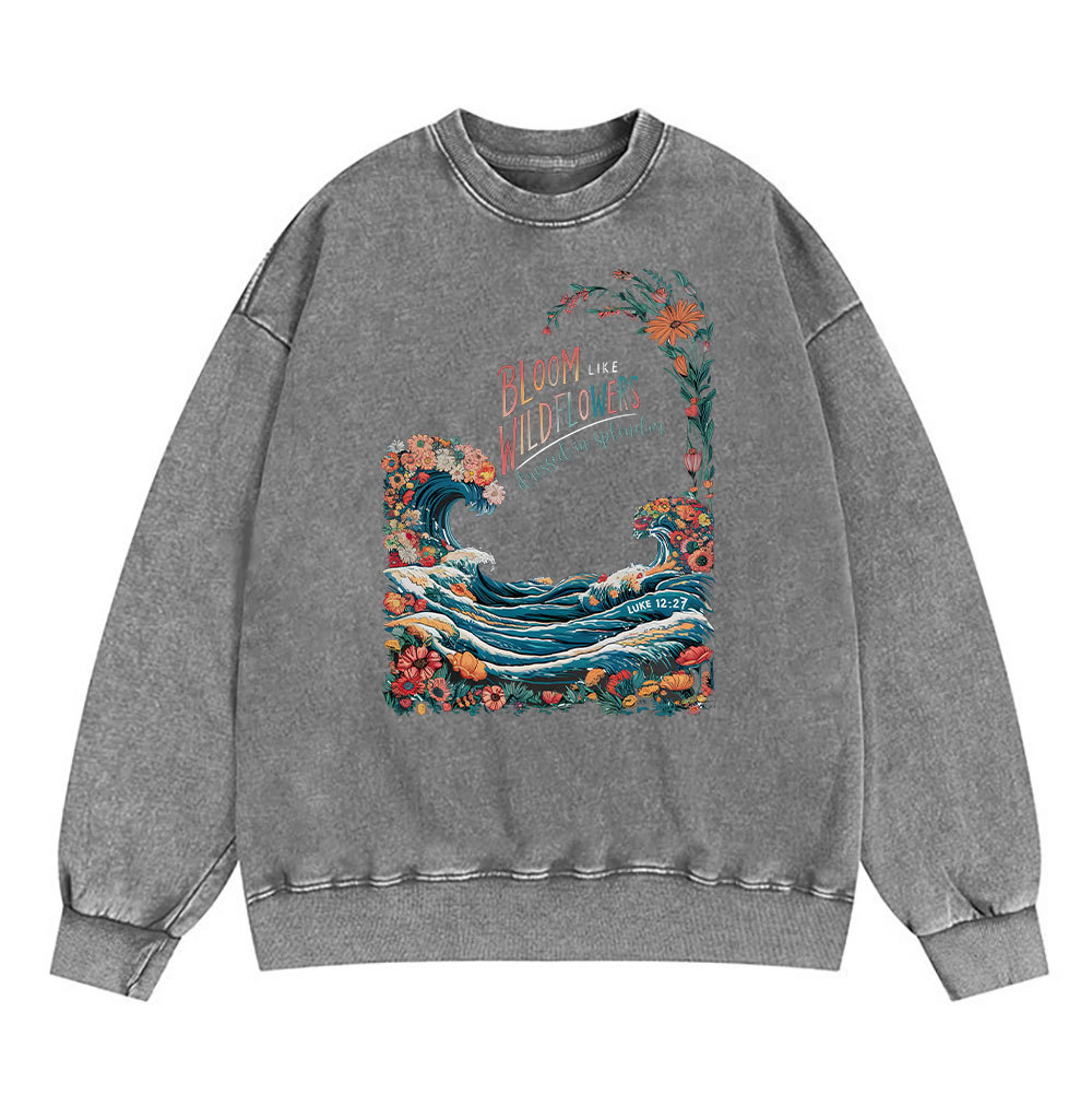 BLoom Wildflowers Chrsitian Washed Sweatshirt