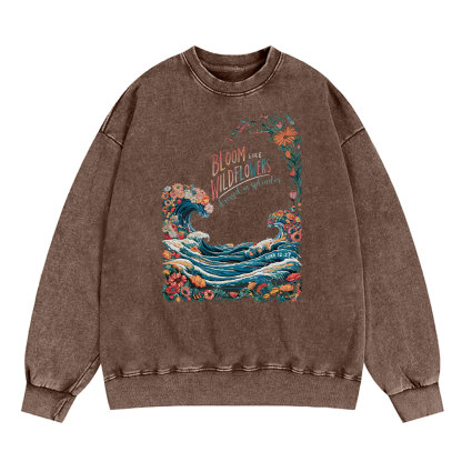 BLoom Wildflowers Chrsitian Washed Sweatshirt