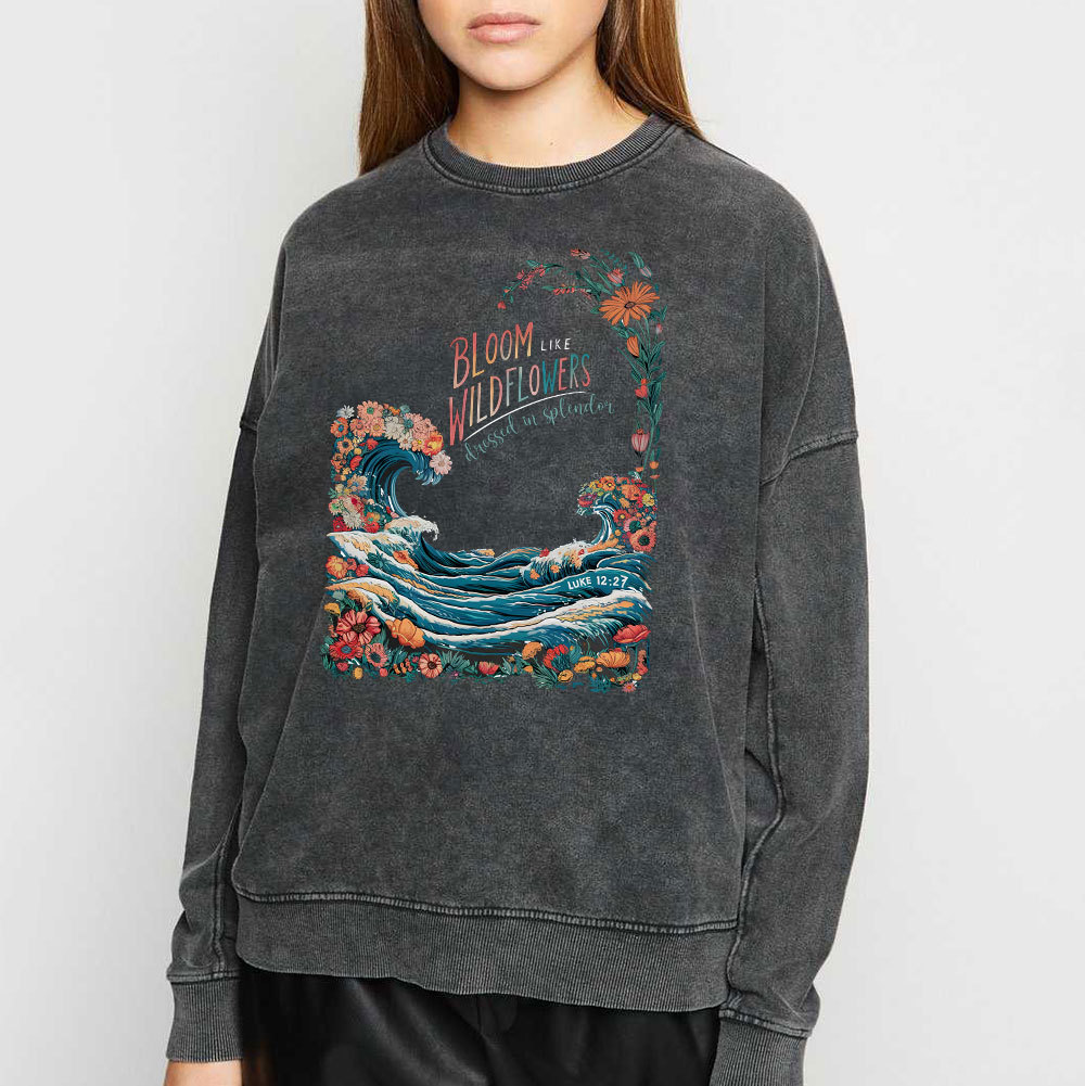BLoom Wildflowers Chrsitian Washed Sweatshirt