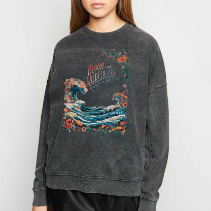 BLoom Wildflowers Chrsitian Washed Sweatshirt